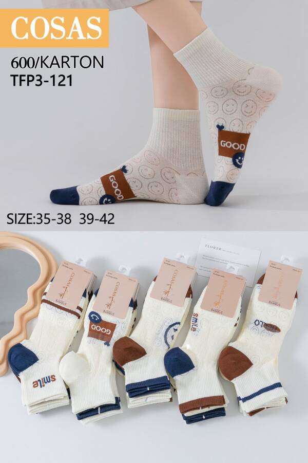 Skarpety damskie Roz 35-42, Mix kolor Paczka 40 szt